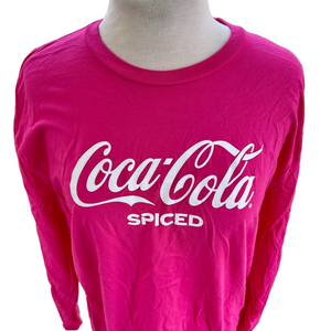 Coke Coca-Cola Spiced Pink Long Sleeve T-Shirt Size 2XL NEW Promotional